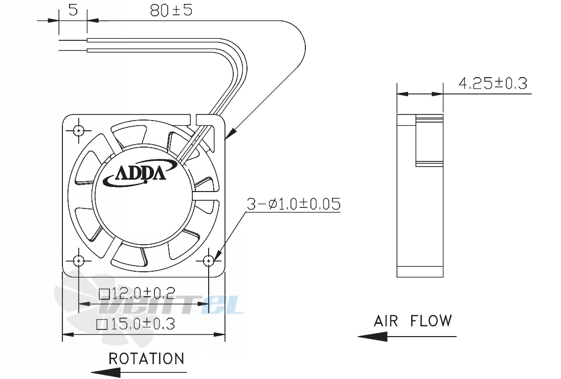 ADDA AD01502LX047000 - описание, технические характеристики, графики