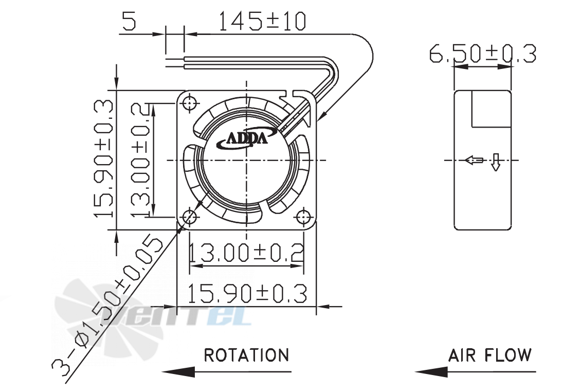 ADDA AD1505LX-K9 - описание, технические характеристики, графики