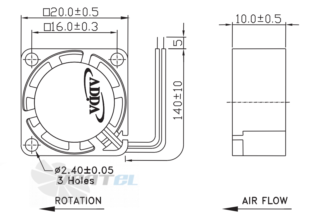 ADDA AD2005LB-G70 - описание, технические характеристики, графики