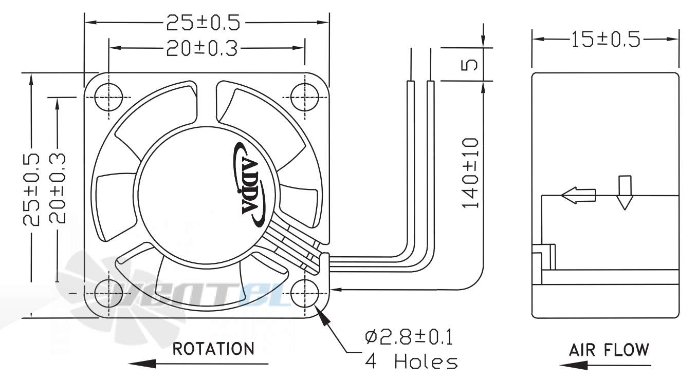 ADDA AD0205LB-D50 - описание, технические характеристики, графики