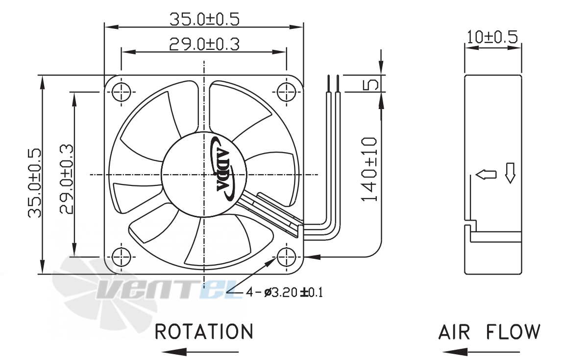 ADDA AD3505DB-G50 - описание, технические характеристики, графики