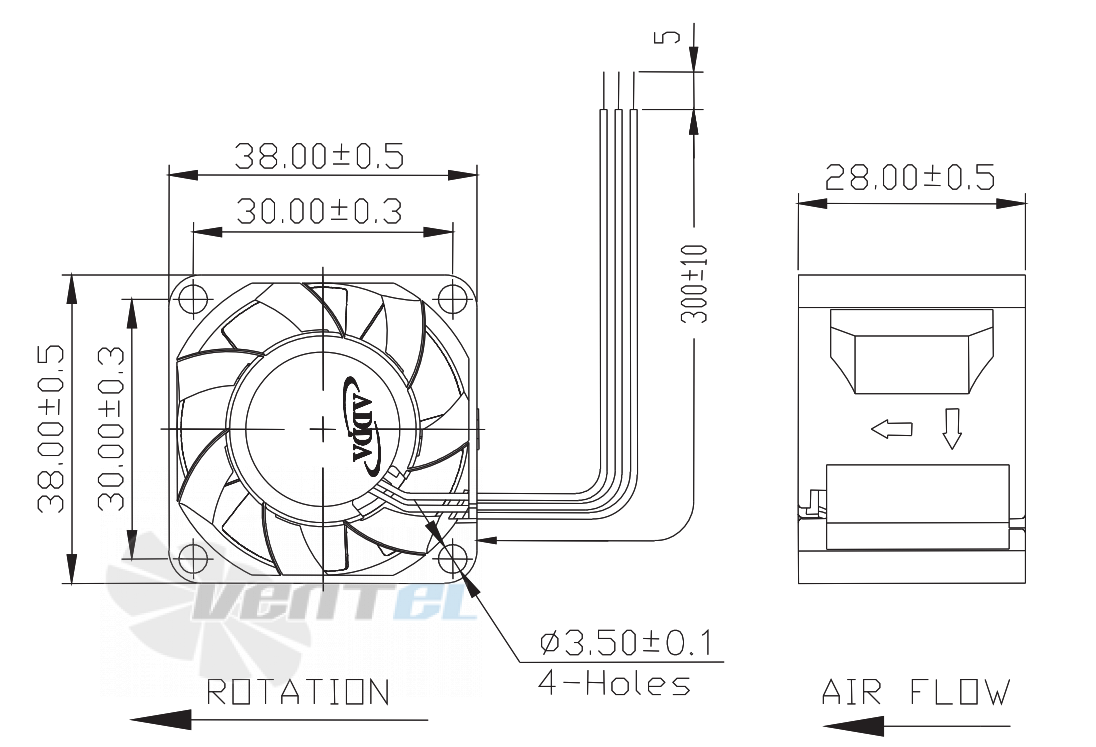 ADDA AD3812UB-B5BDS - описание, технические характеристики, графики