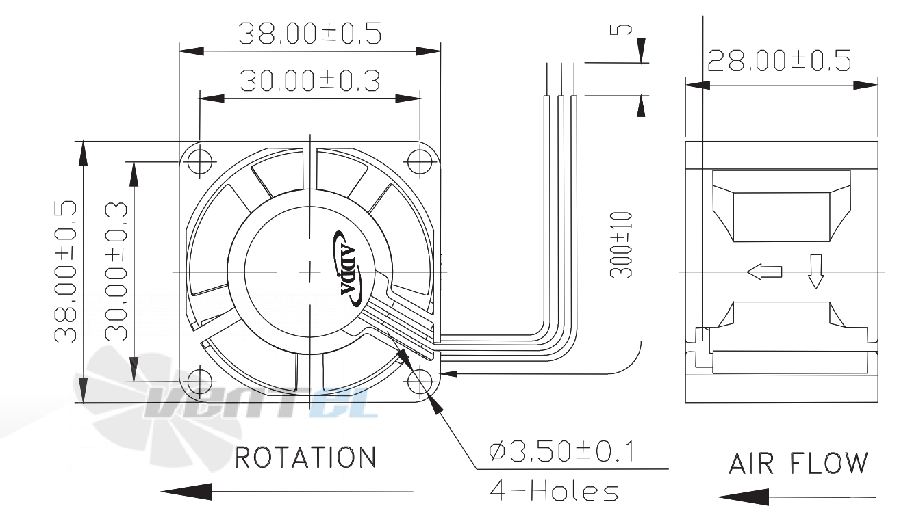 ADDA AD3812MB-B51GP - описание, технические характеристики, графики