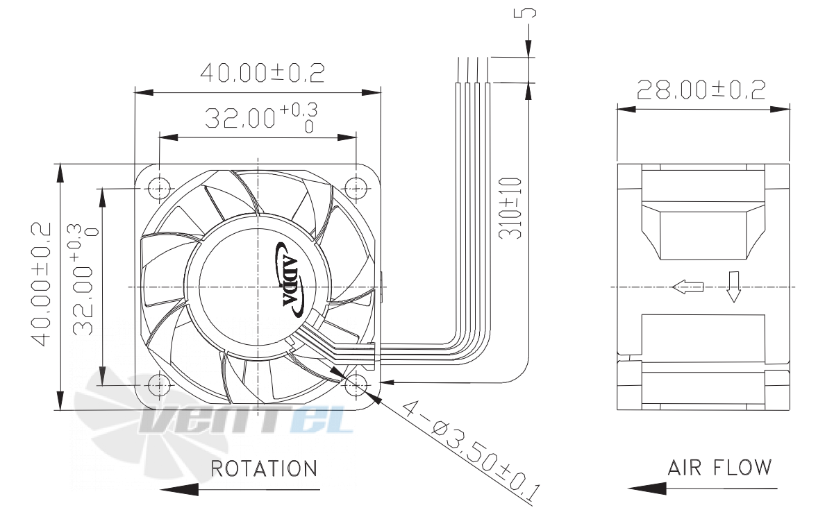 ADDA AD0412VB-B5BDS - описание, технические характеристики, графики