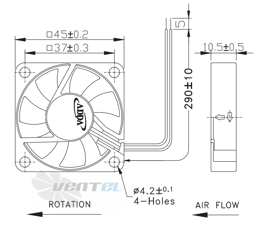 ADDA AD4505LB-G70 - описание, технические характеристики, графики