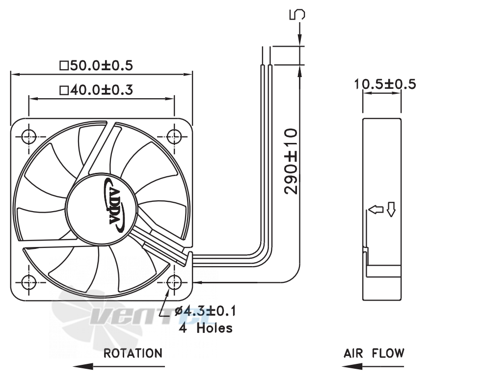 ADDA AD0512LB-G70-8 - описание, технические характеристики, графики