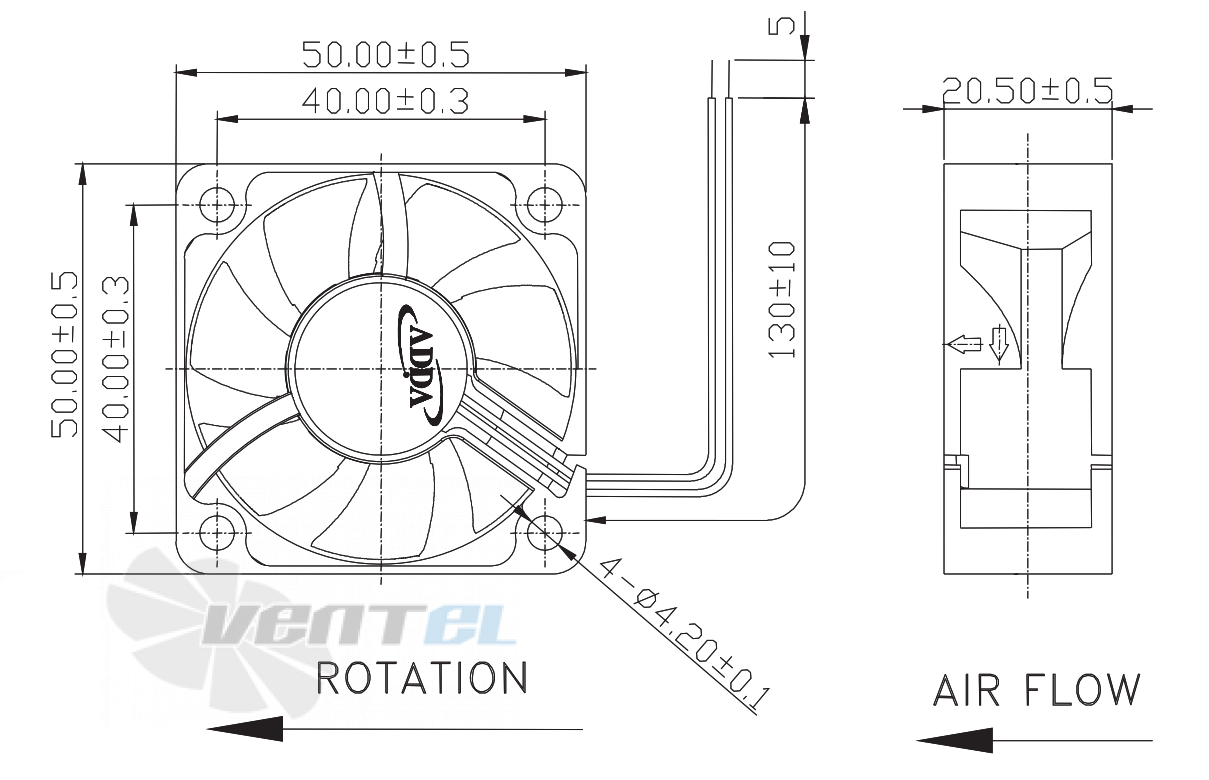 ADDA AD5012LB-C71 - описание, технические характеристики, графики