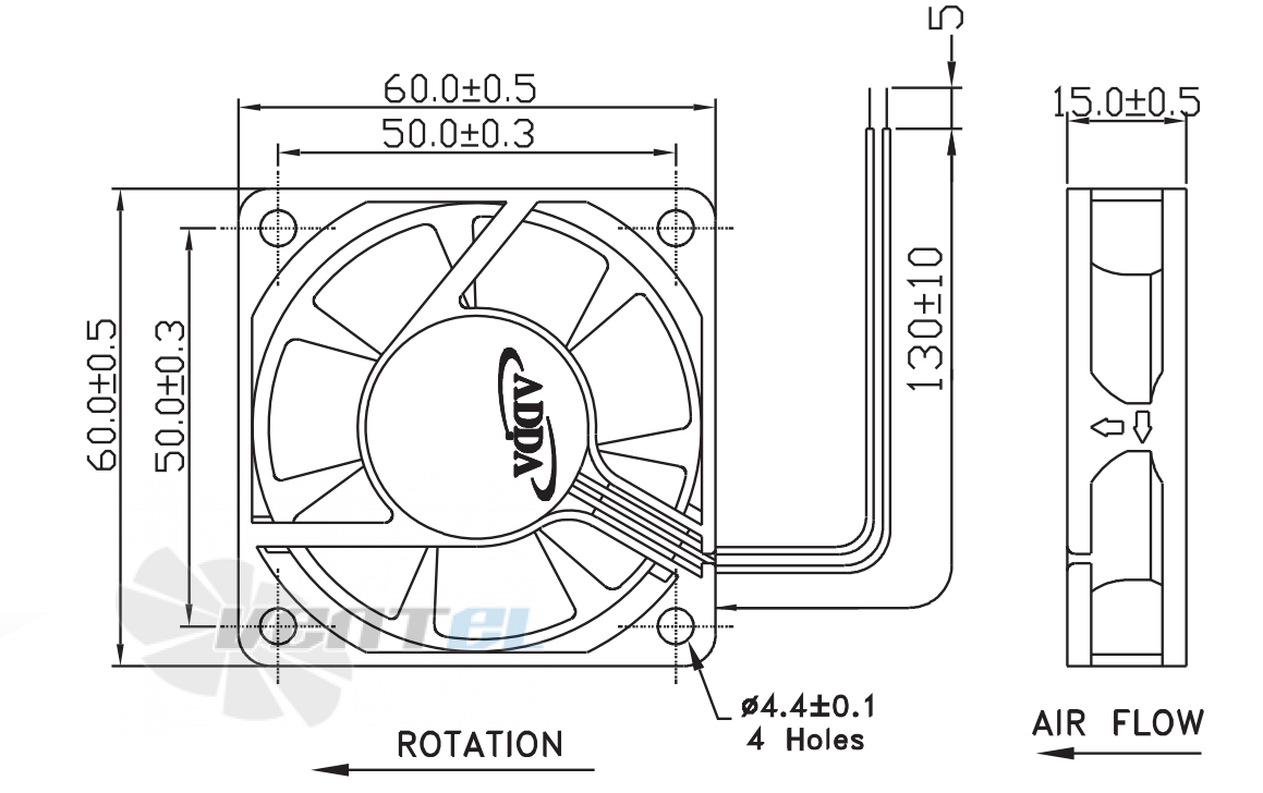 ADDA AD0605LB-D70GL-T - описание, технические характеристики, графики