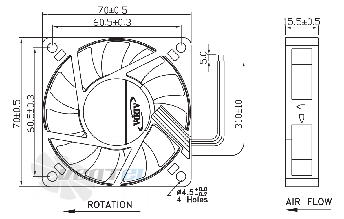 ADDA AD0712LB-DA1 - описание, технические характеристики, графики