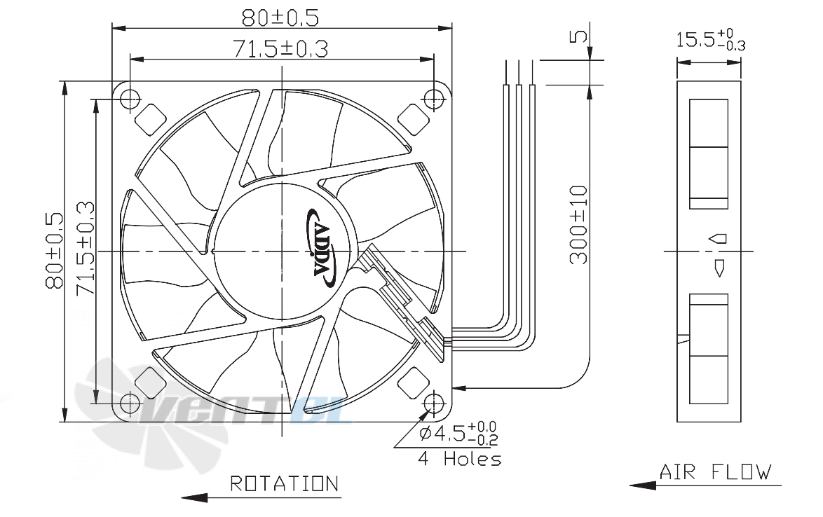 ADDA AD0805MB-D73-N - описание, технические характеристики, графики