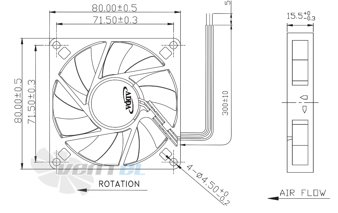 ADDA AD0812LB-D93GP - описание, технические характеристики, графики