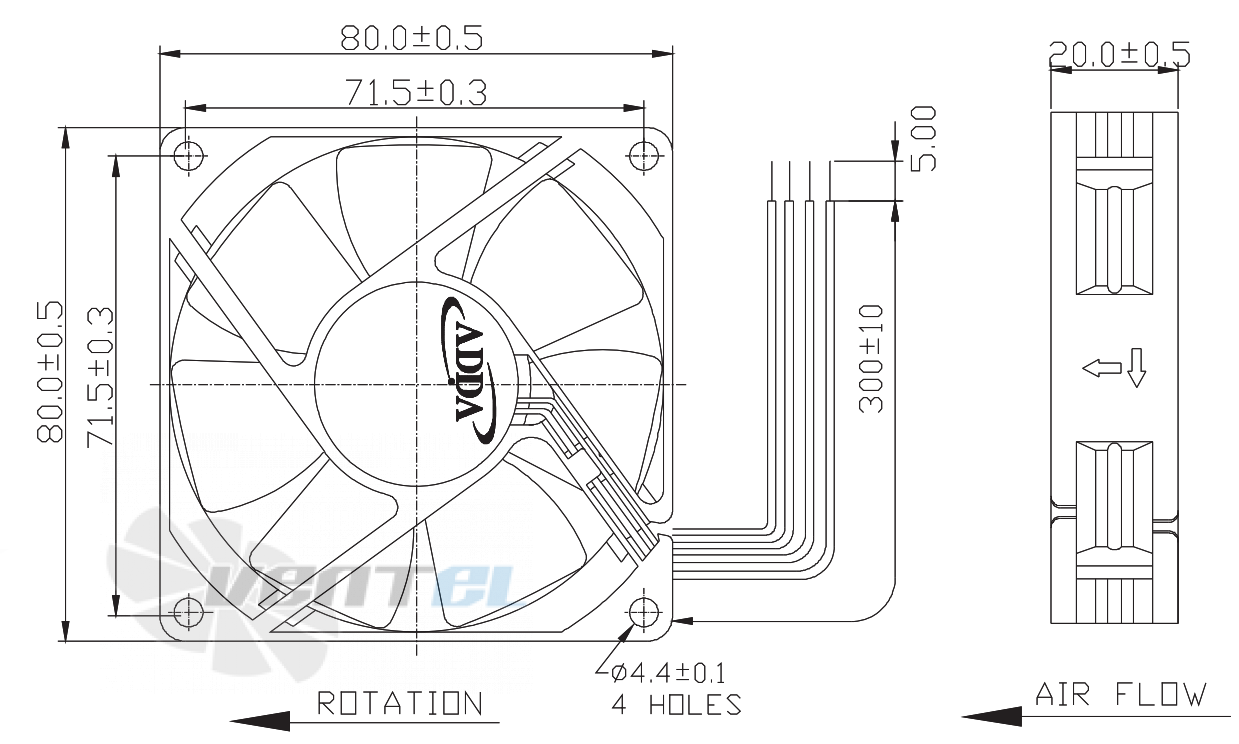 ADDA AD0812LB-C7B - описание, технические характеристики, графики