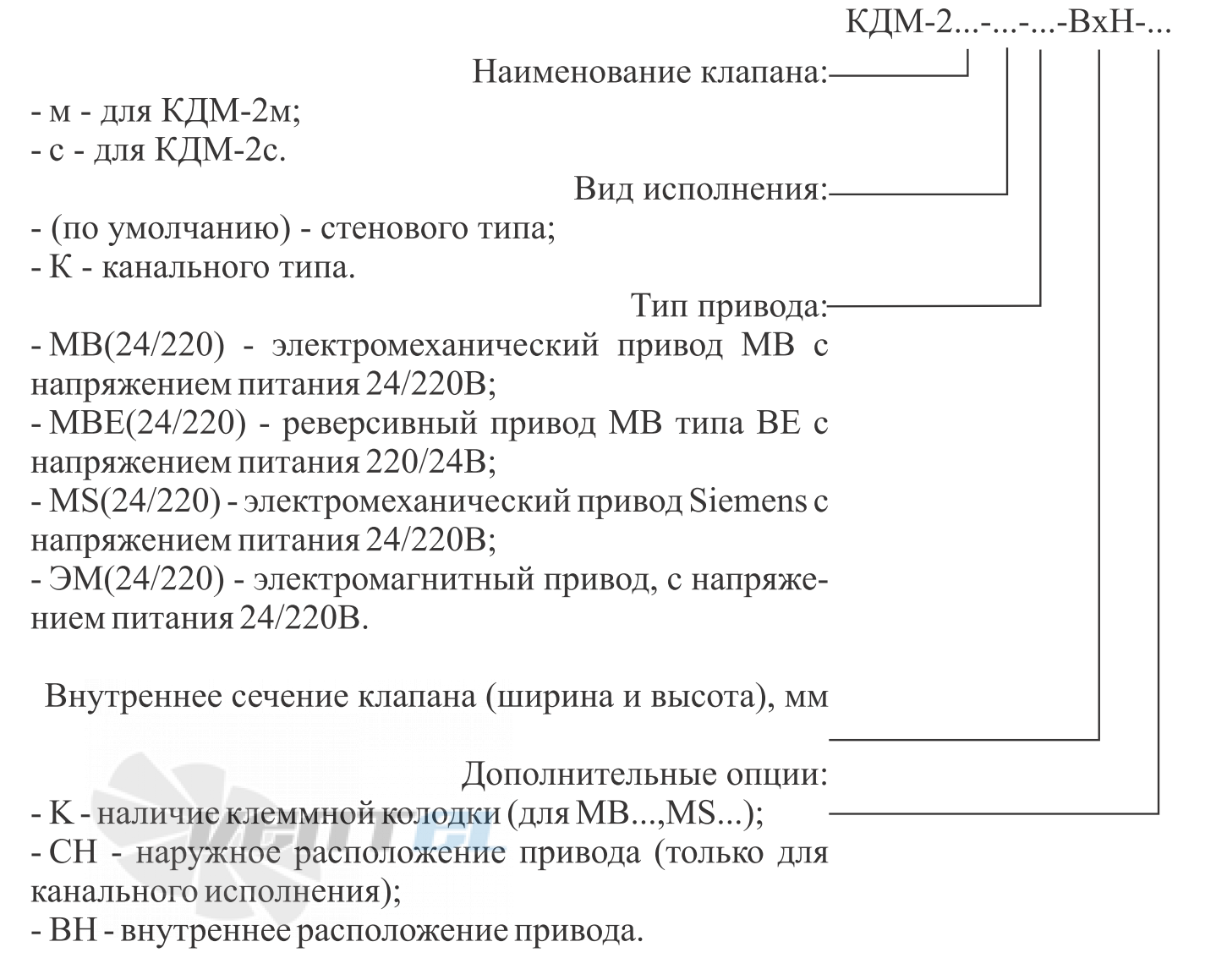  КЛАПАН КМД-2С МB - описание, технические характеристики, графики