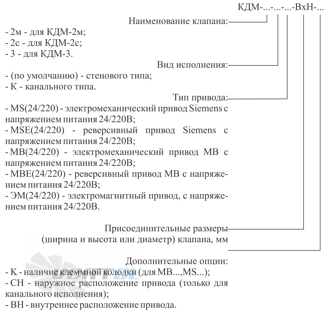  КЛАПАН КМД-3 МBE - описание, технические характеристики, графики