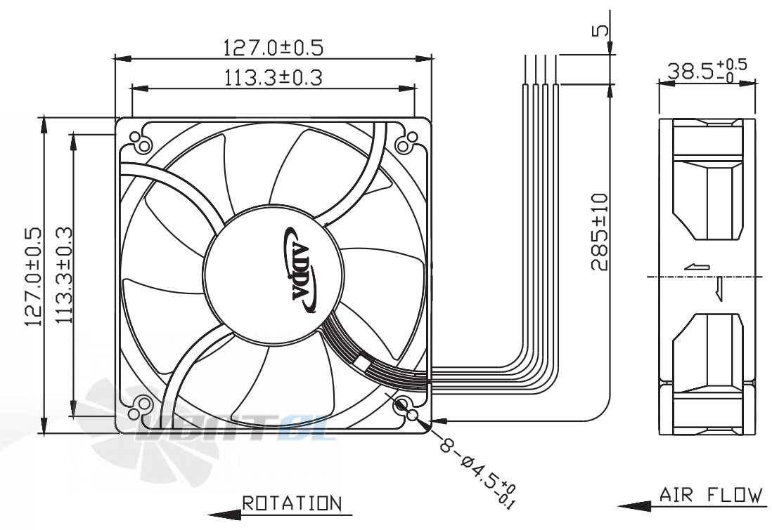 ADDA AD1312LB-F5B - описание, технические характеристики, графики