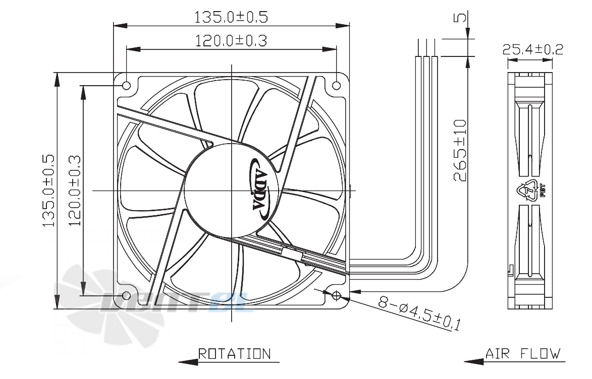 ADDA ADN512DB-A9B - описание, технические характеристики, графики