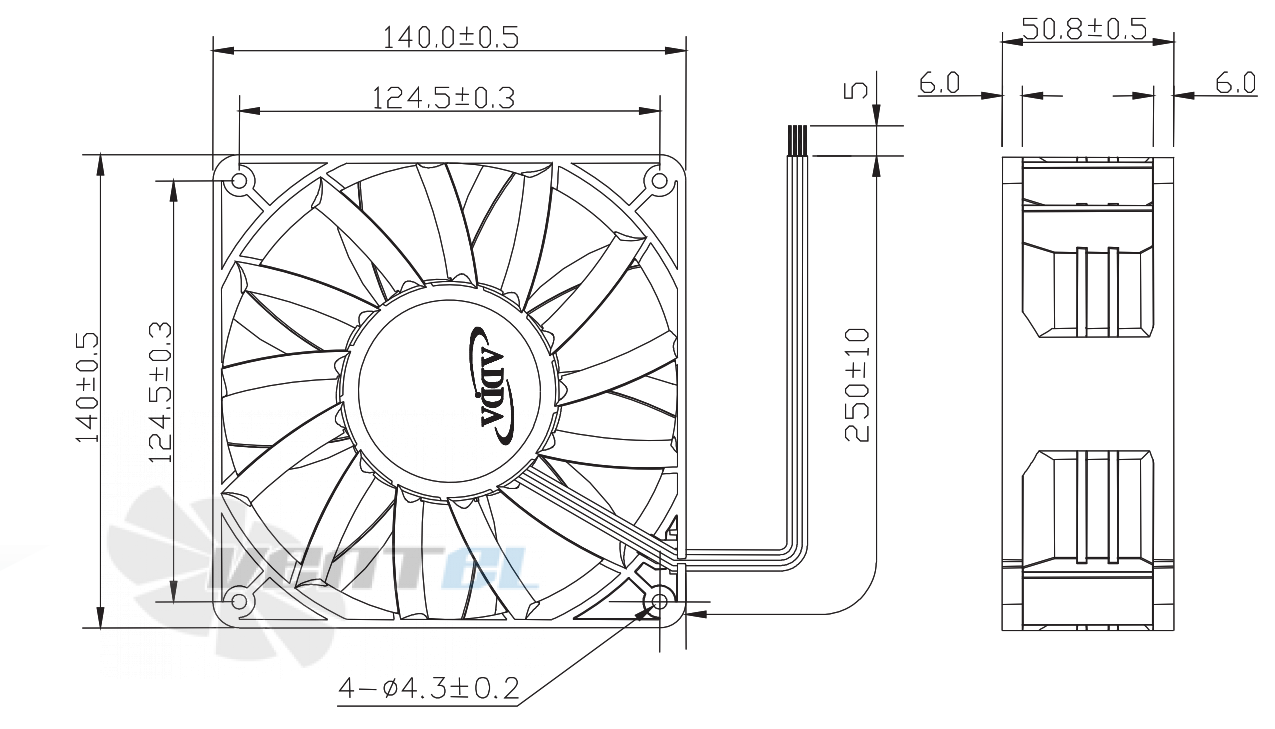 ADDA AS14012LB519B00 - описание, технические характеристики, графики