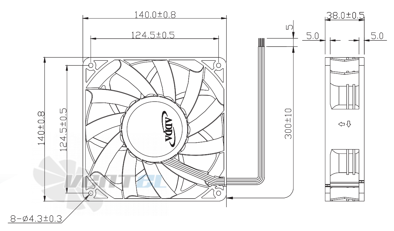 ADDA AD14024HB387BB0 - описание, технические характеристики, графики