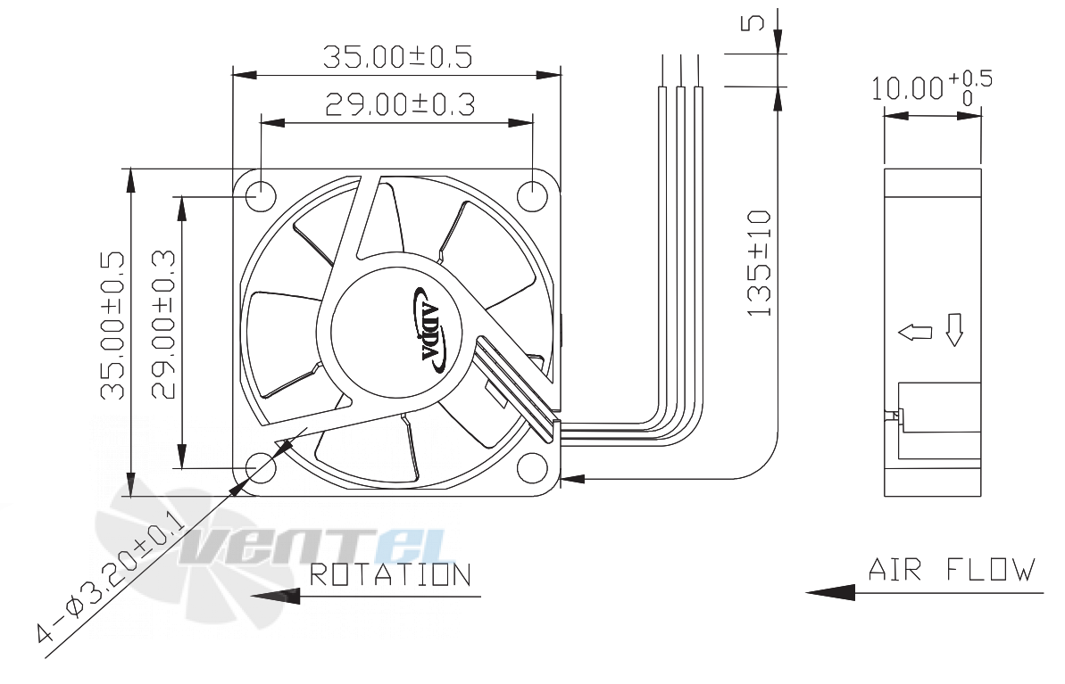 ADDA AG03512MX105300 - описание, технические характеристики, графики