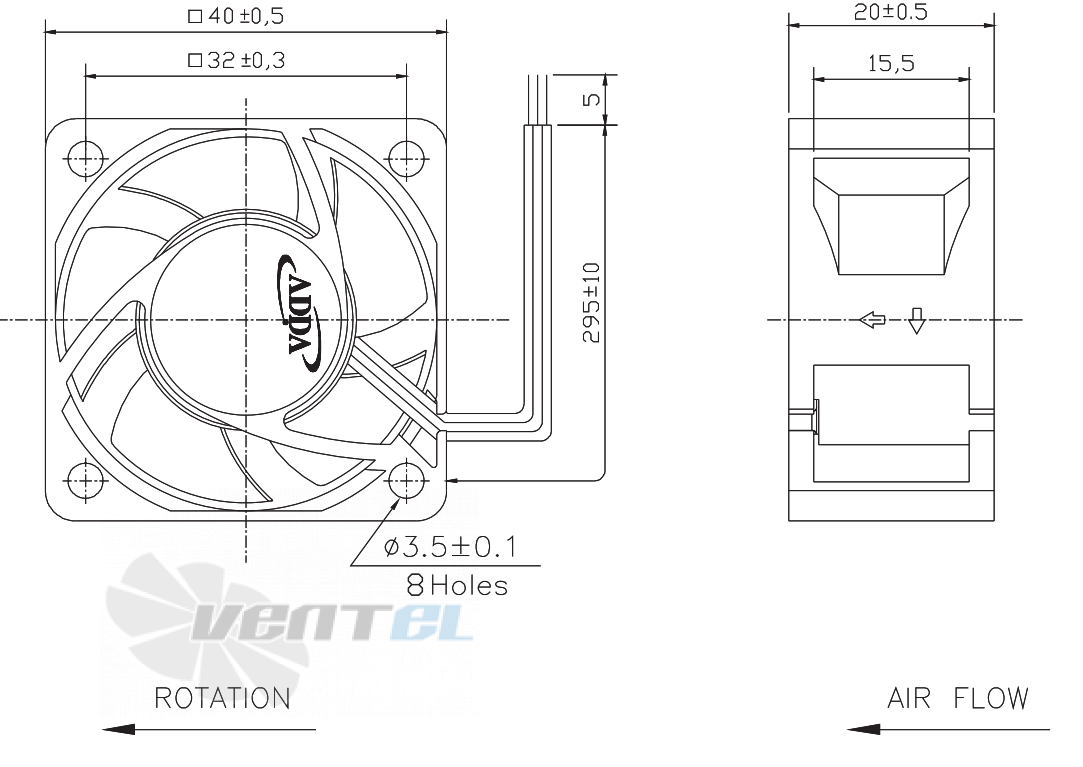 ADDA AG04012XB205100 - описание, технические характеристики, графики