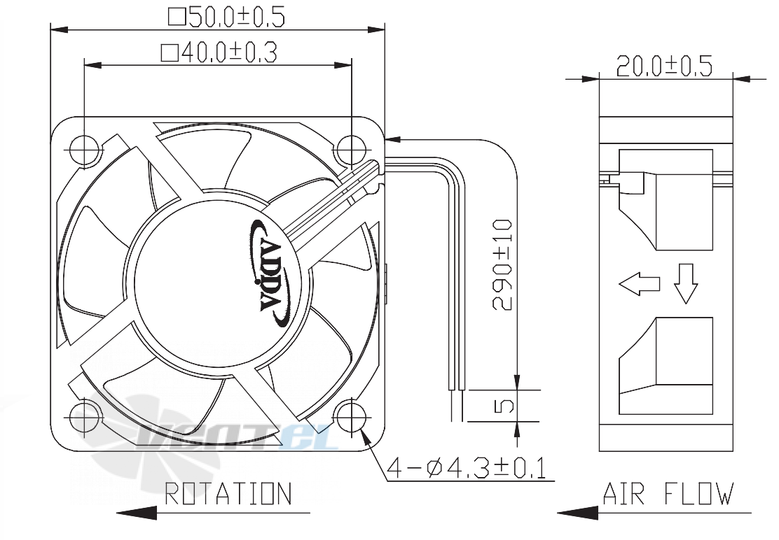 ADDA AG05012LB205100 - описание, технические характеристики, графики