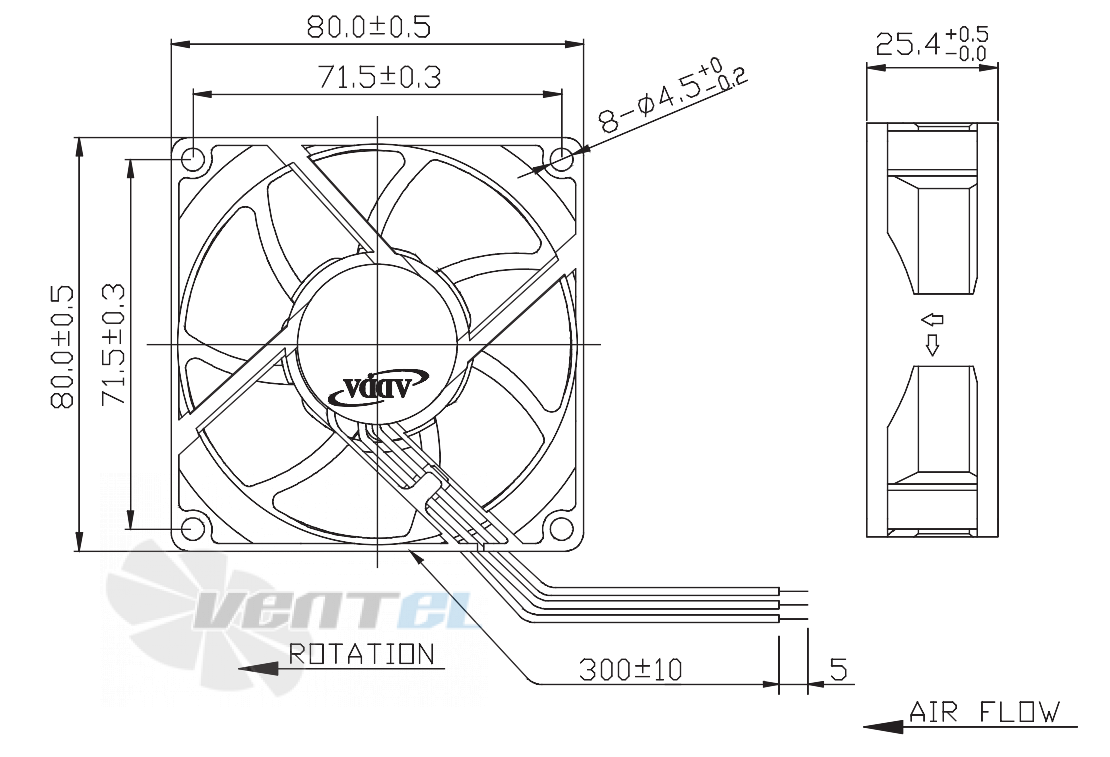 ADDA AG08012DB257600 - описание, технические характеристики, графики