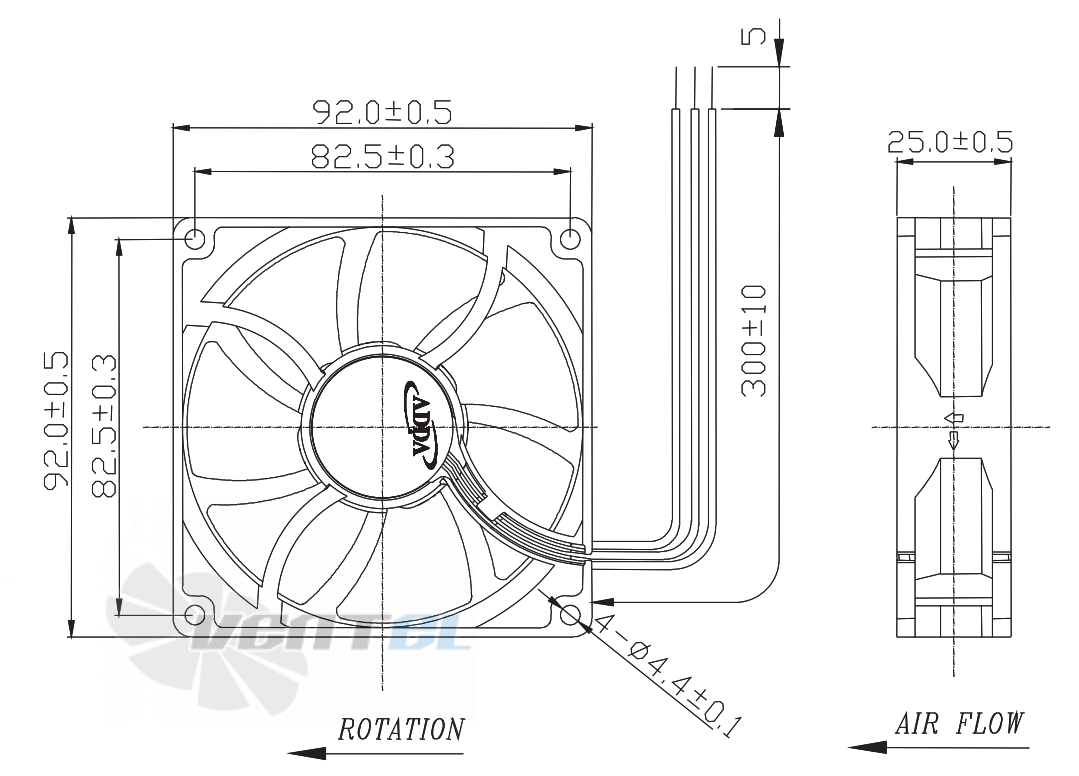 ADDA AG09212DB257600 - описание, технические характеристики, графики