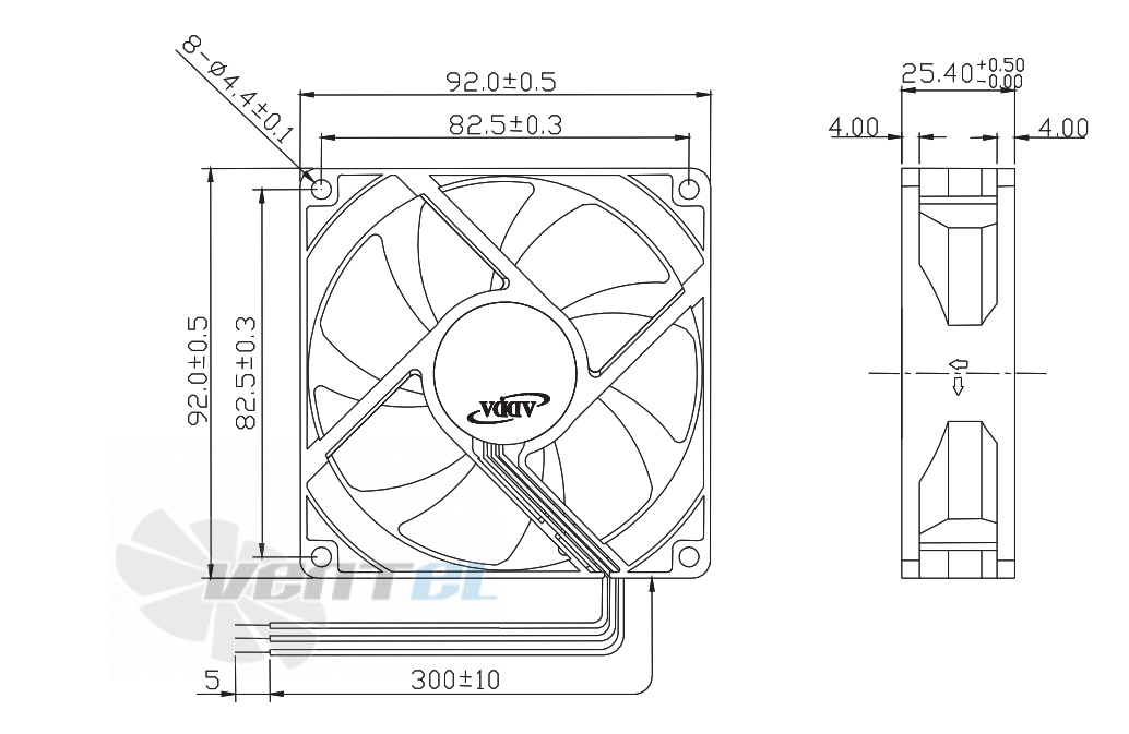 ADDA AG09212DB257610 - описание, технические характеристики, графики