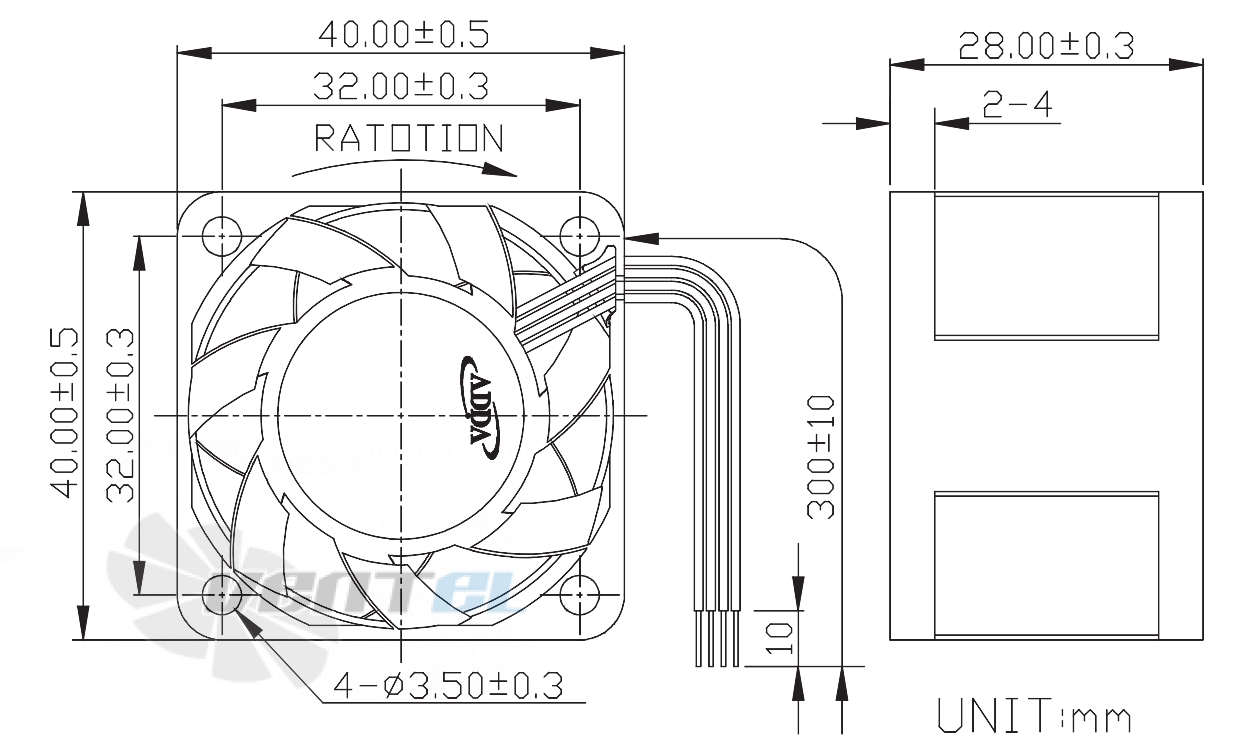 ADDA AS04012HB285BA0-00LAP - описание, технические характеристики, графики