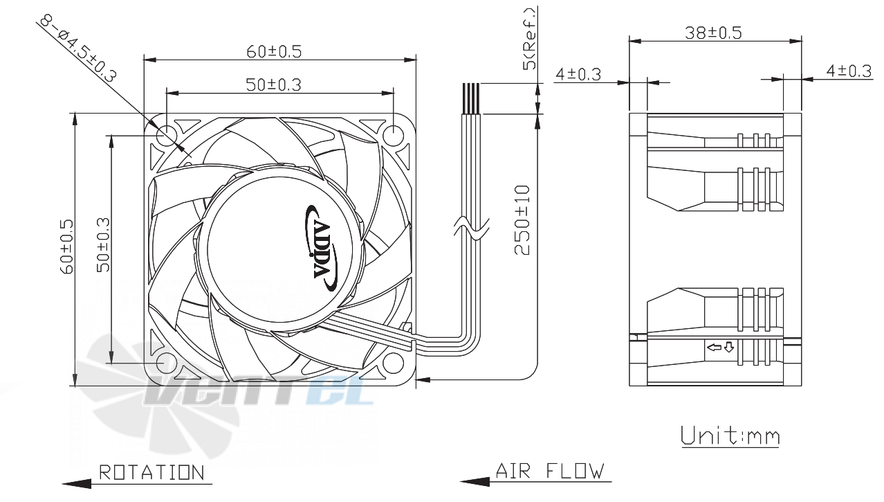 ADDA AS06012LB385BB0 - описание, технические характеристики, графики