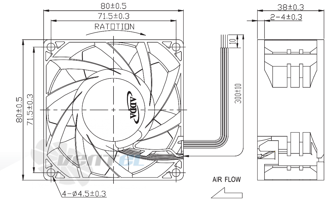 ADDA AS08012LB385BB2 - описание, технические характеристики, графики