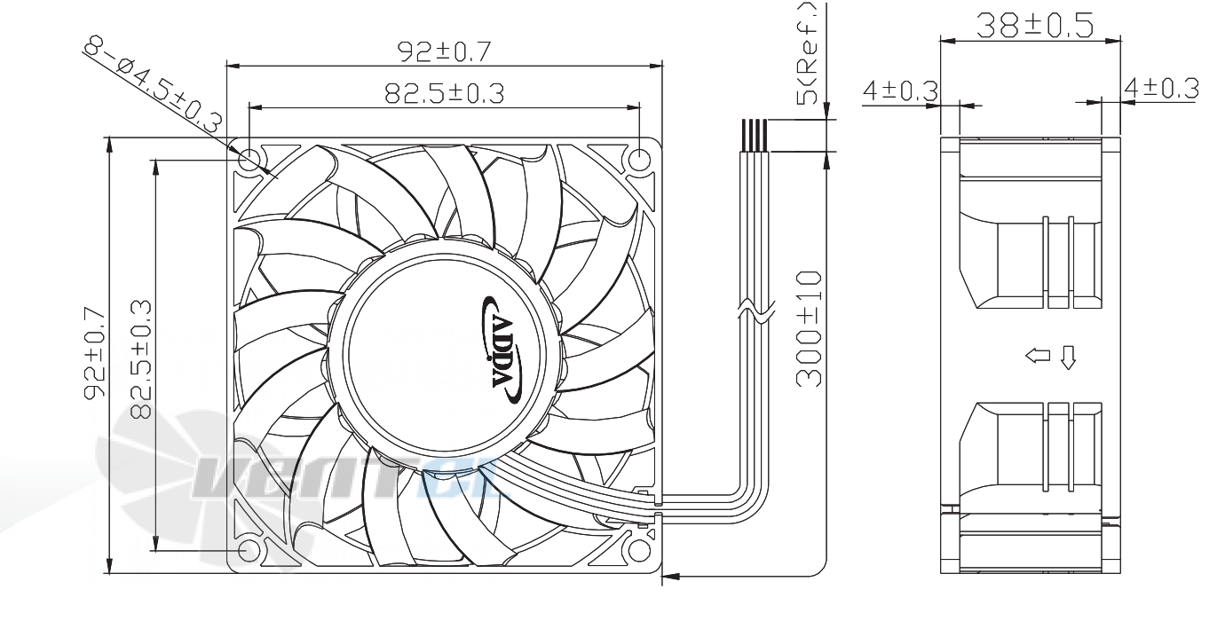 ADDA AS09212LB389BB0 - описание, технические характеристики, графики