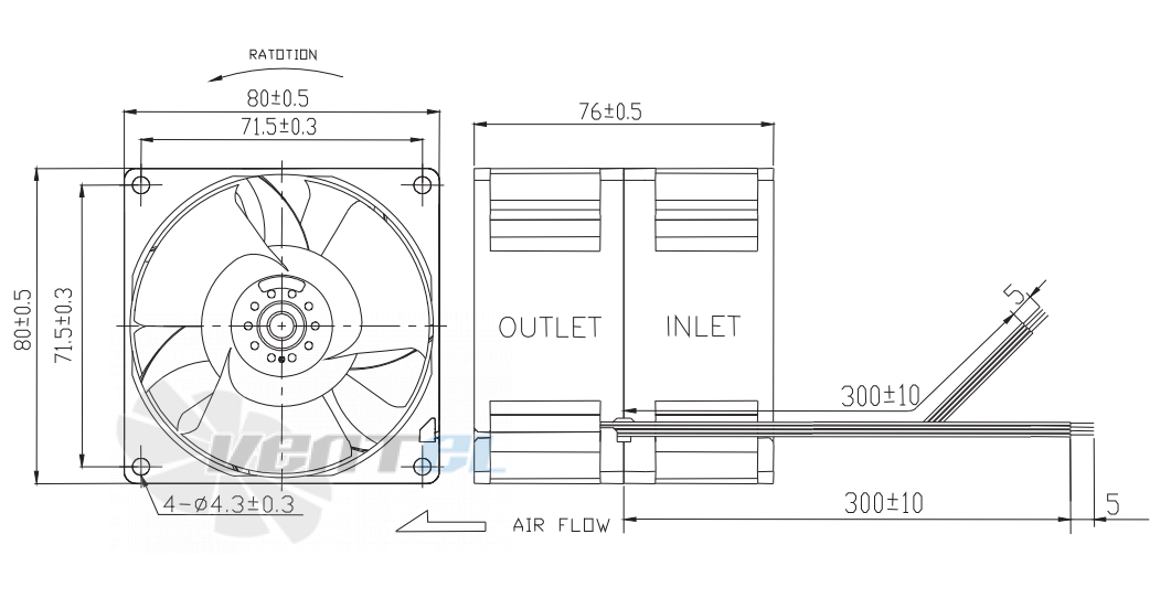 ADDA AS08012LB765300 - описание, технические характеристики, графики