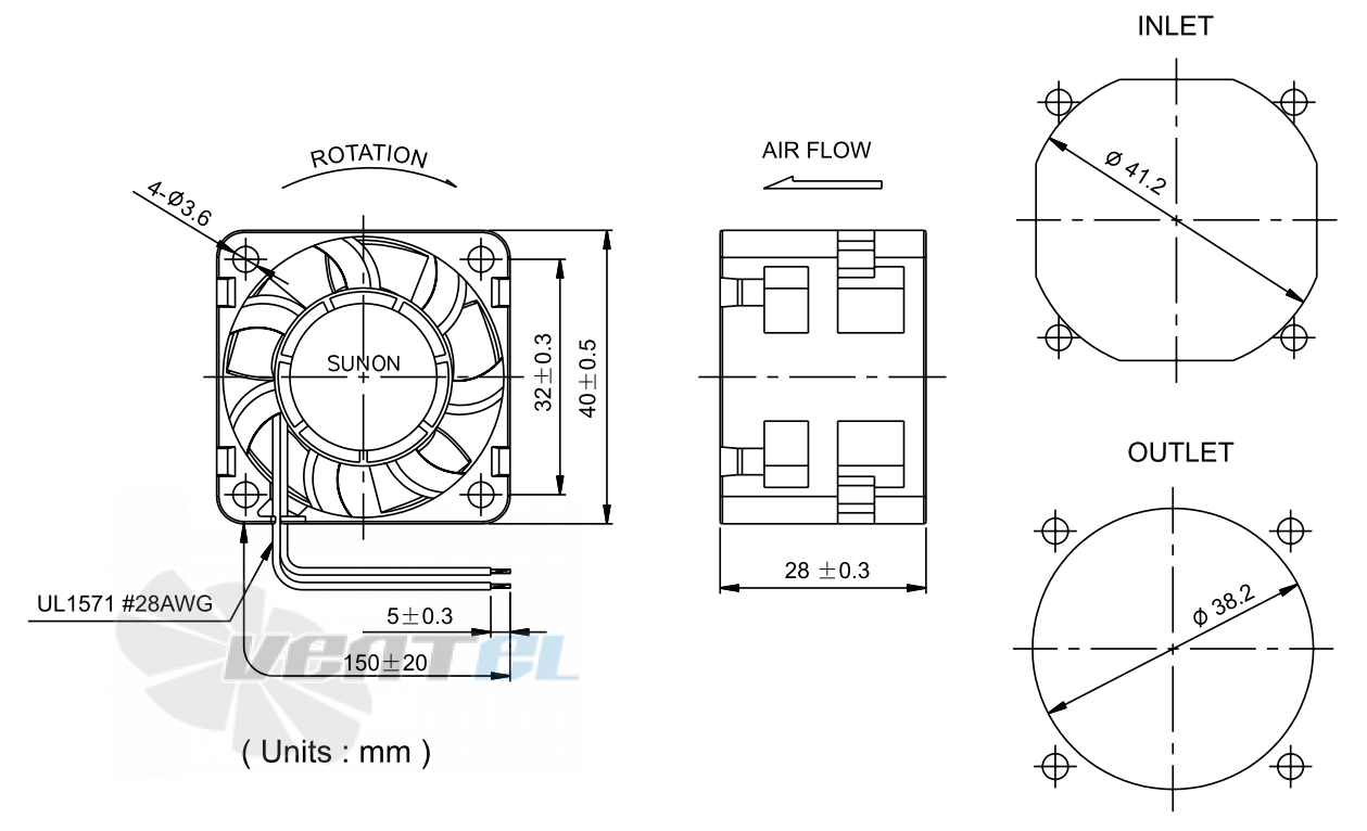 Sunon PMD1204PQV2-A - описание, технические характеристики, графики