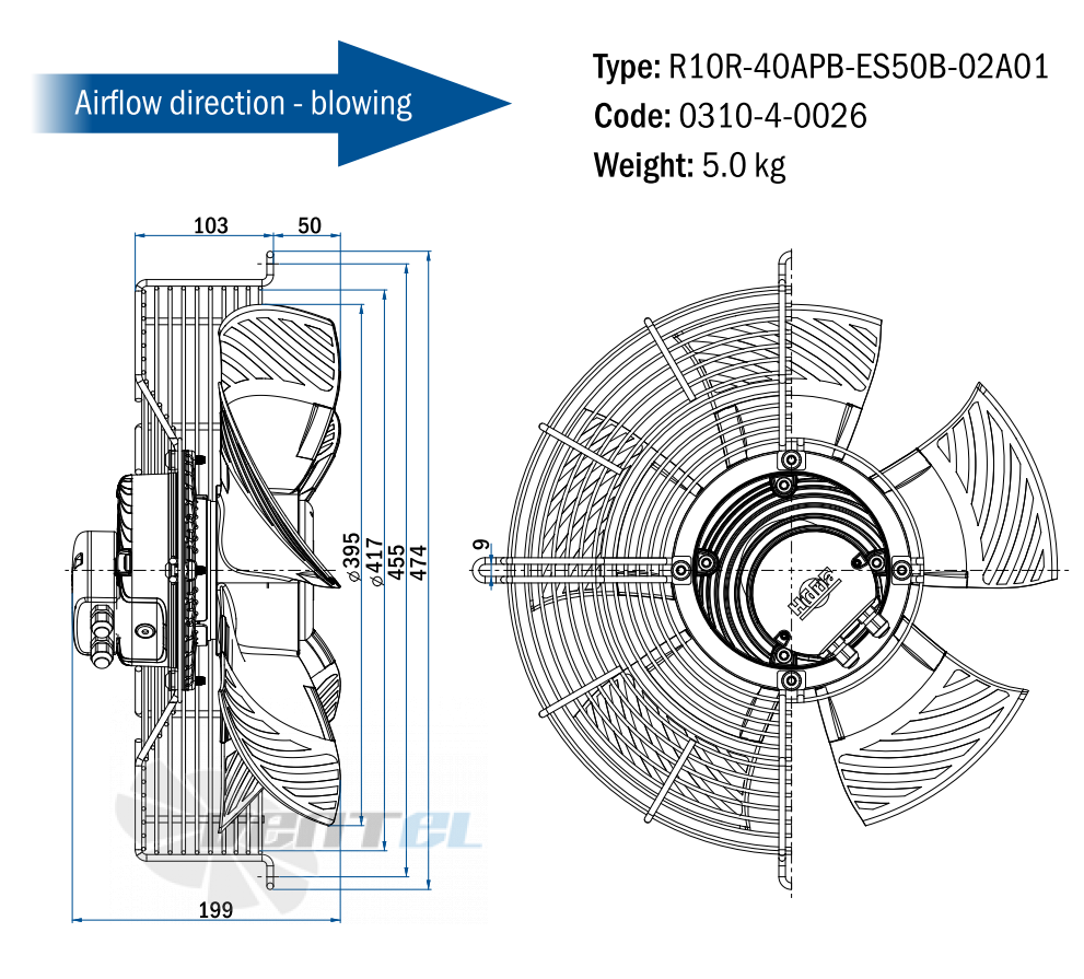 Hidria R10R-40APB-ES50B-02A01 - описание, технические характеристики, графики