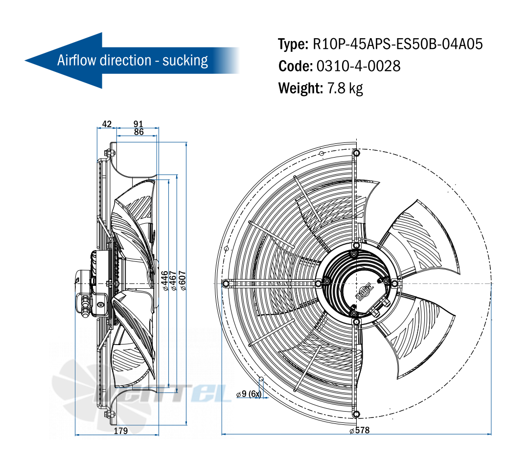 Hidria R10P-45APS-ES50B-04A05 - описание, технические характеристики, графики