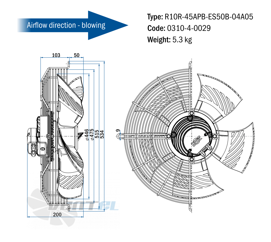 Hidria R10R-45APB-ES50B-04A05 - описание, технические характеристики, графики