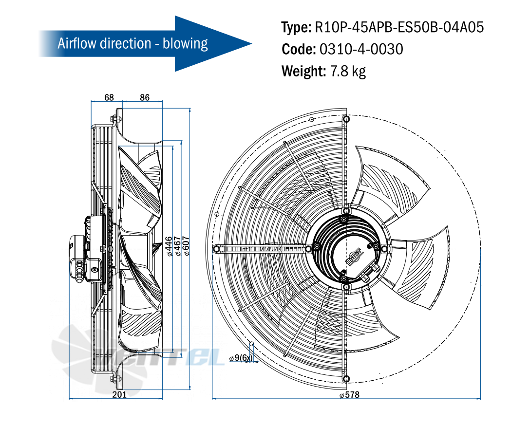 Hidria R10P-45APB-ES50B-04A05 - описание, технические характеристики, графики