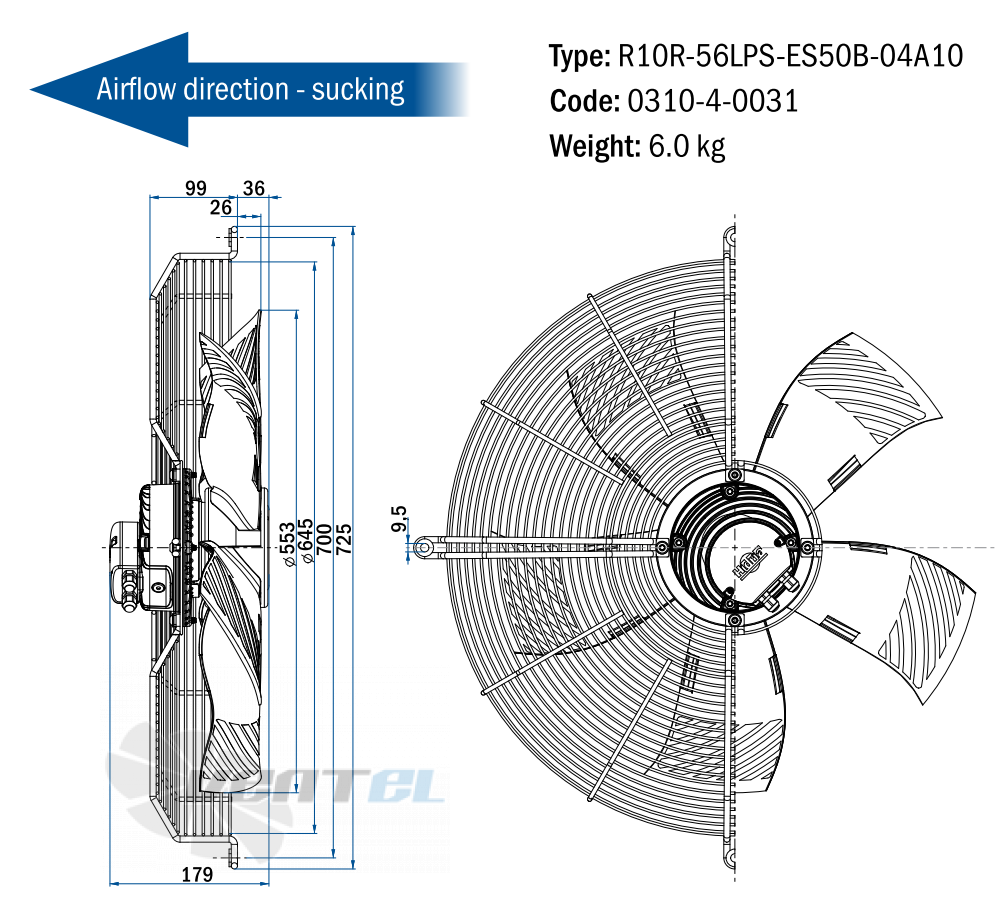 Hidria R10R-56LPS-ES50B-04A10 - описание, технические характеристики, графики