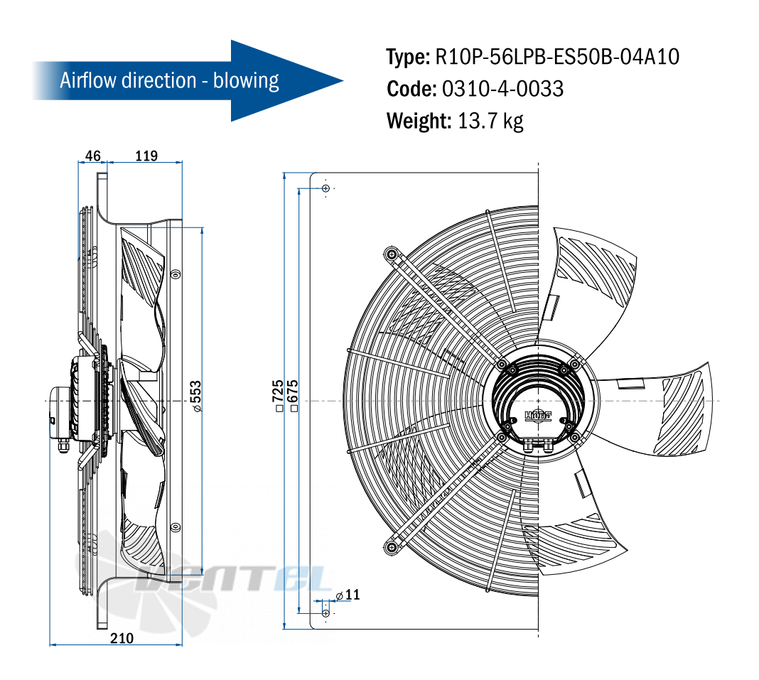 Hidria R10P-56LPB-ES50B-04A10 - описание, технические характеристики, графики