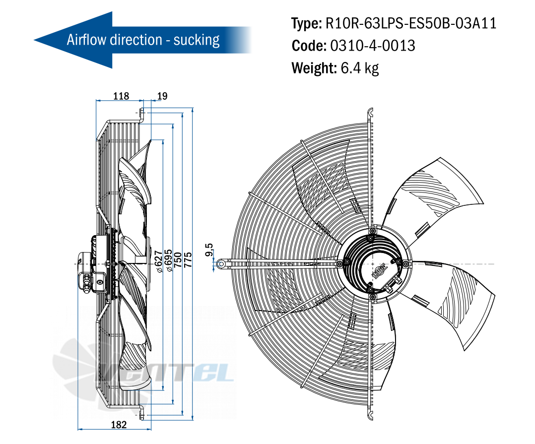 Hidria R10R-63LPS-ES50B-03A11 - описание, технические характеристики, графики