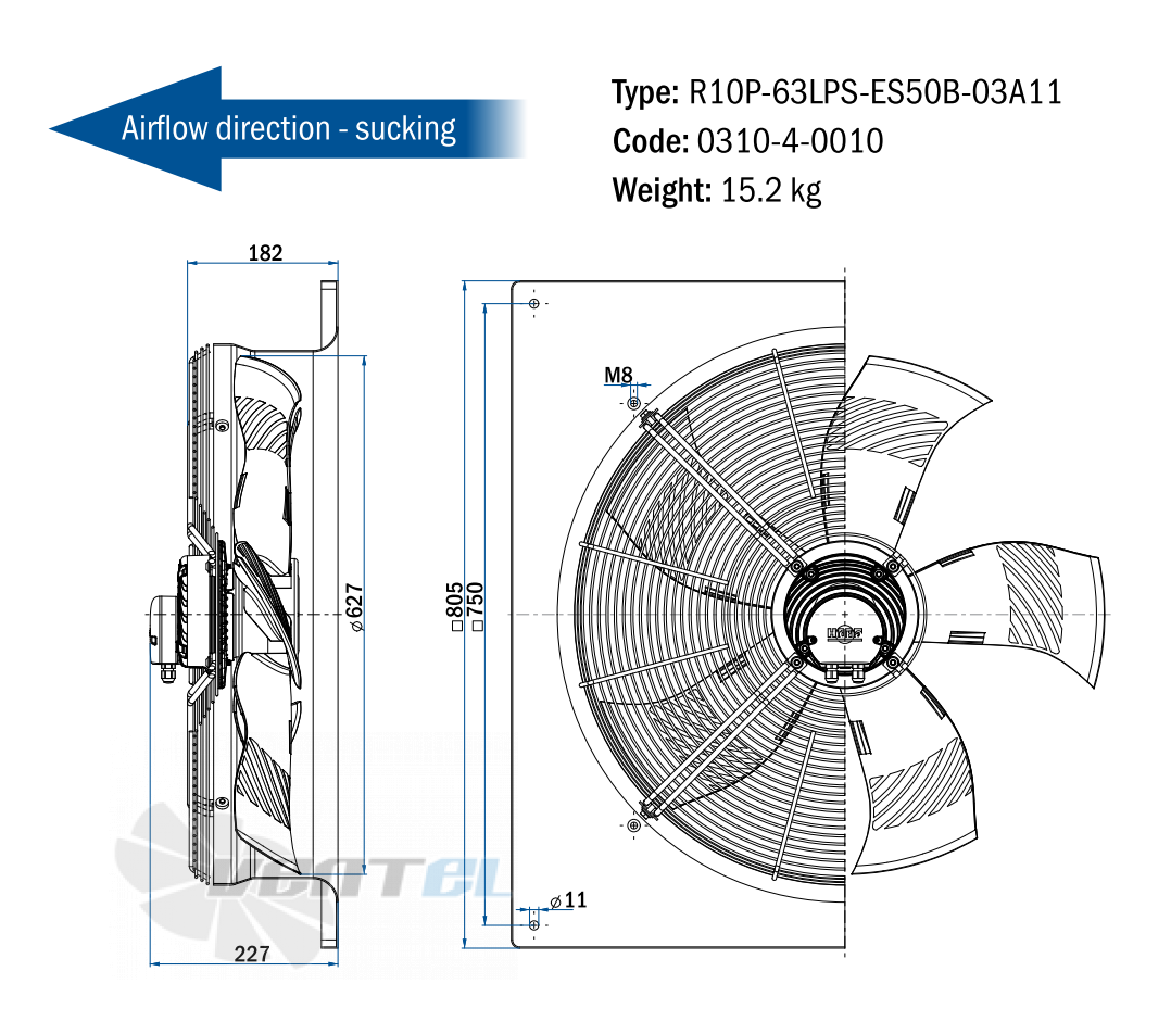 Hidria R10P-63LPS-ES50B-03A11 - описание, технические характеристики, графики