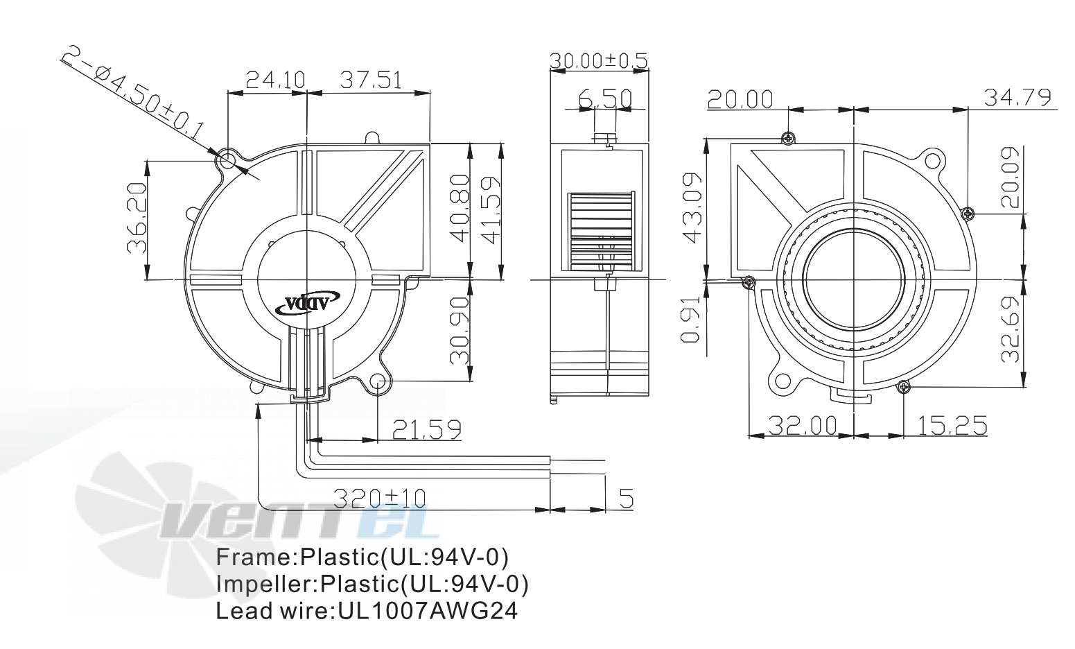 ADDA AB7512DB-W01 - описание, технические характеристики, графики