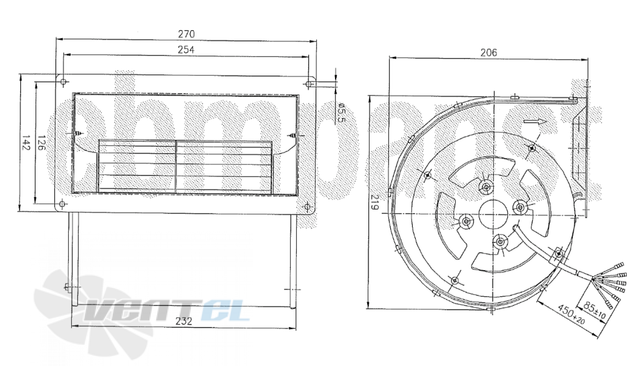 Ebmpapst D2D146-AA24-25 - описание, технические характеристики, графики