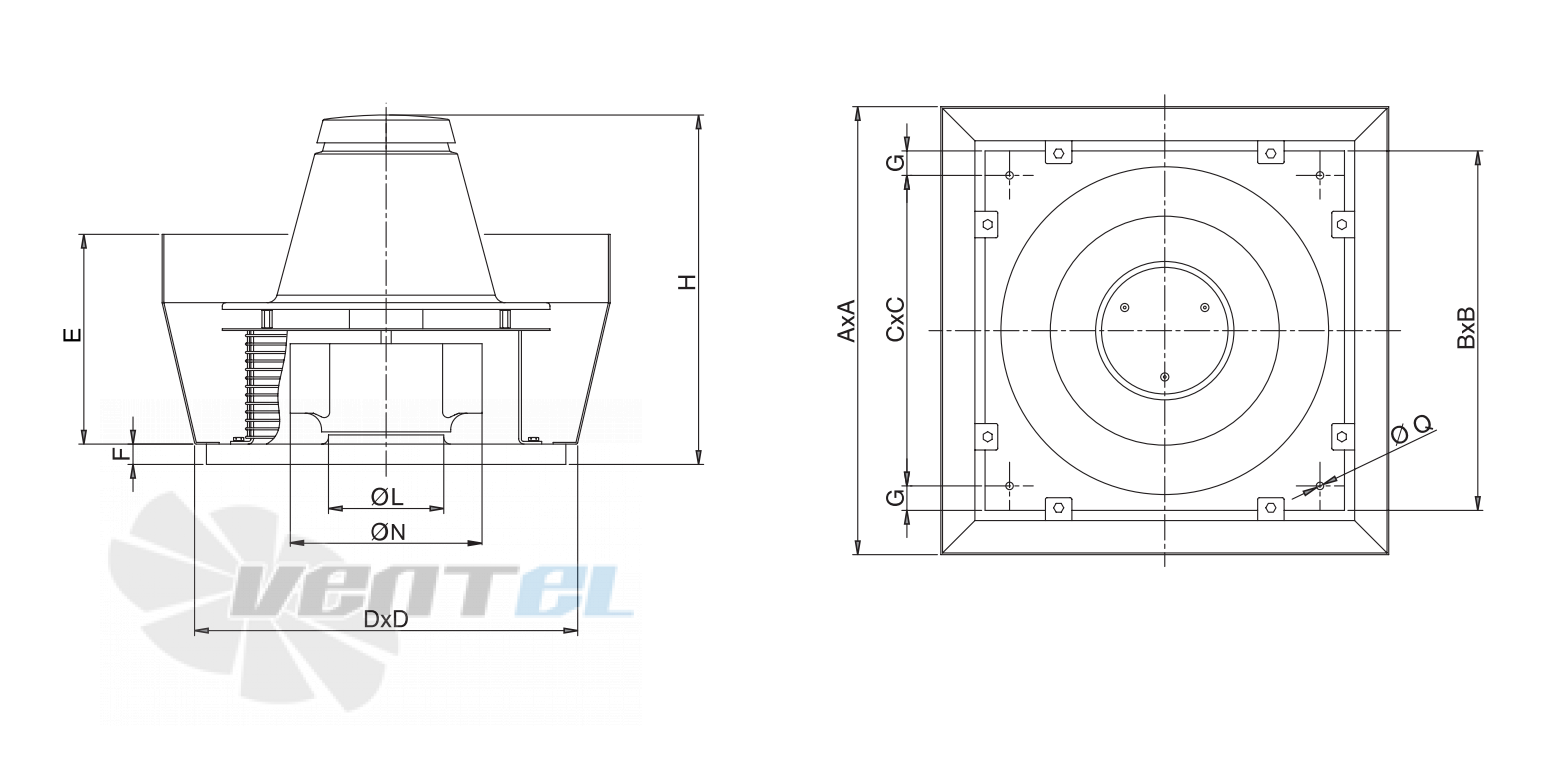 Vortice TRT 30 E-V 4P - описание, технические характеристики, графики