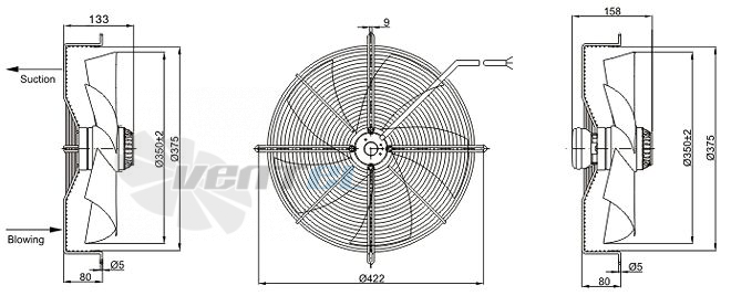 Sanmu YWF-K-4E350-Z - описание, технические характеристики, графики