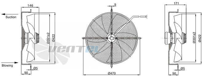 Sanmu YWF-K-4D400-Z - описание, технические характеристики, графики