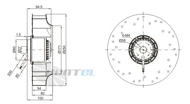 Sanmu YWF-K-2E250-GH - описание, технические характеристики, графики