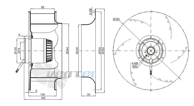 Sanmu YWF-K-4E355-GH-2 - описание, технические характеристики, графики
