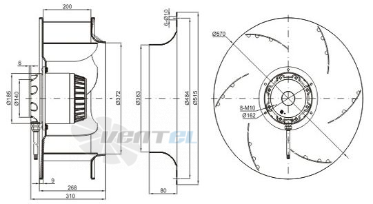 Sanmu YWF-K-4D560-GH - описание, технические характеристики, графики